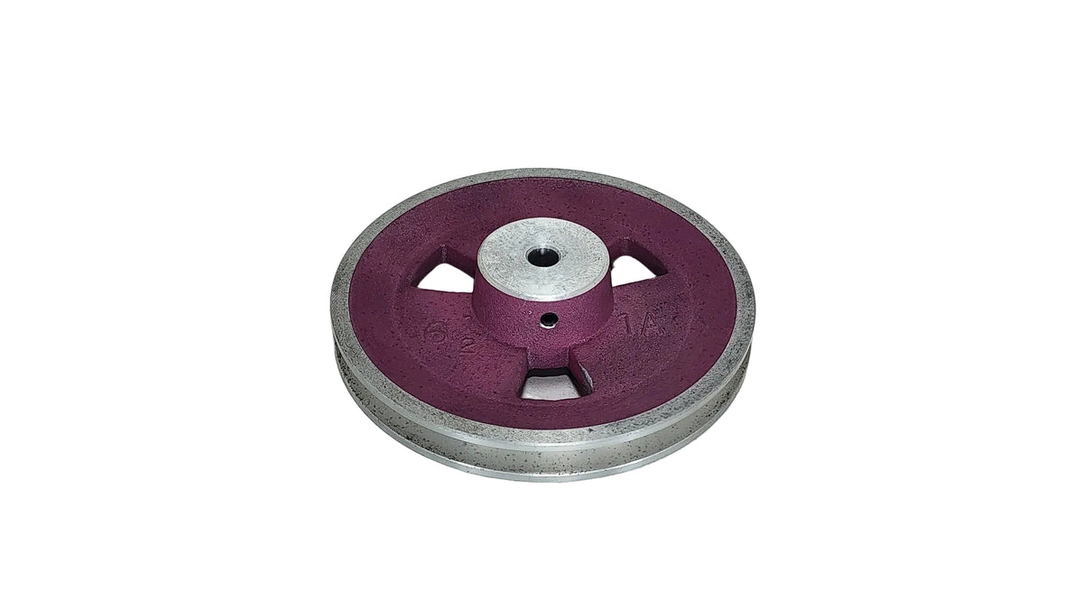 6.1/2in x 1A Aluminium V Pulley Spoked Pilot Bore