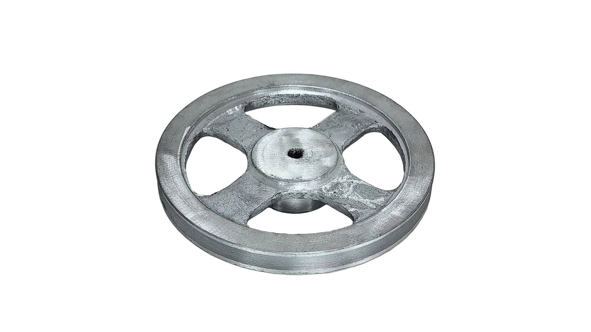 8in x 1A Aluminium V Pulley Spoked Pilot Bore