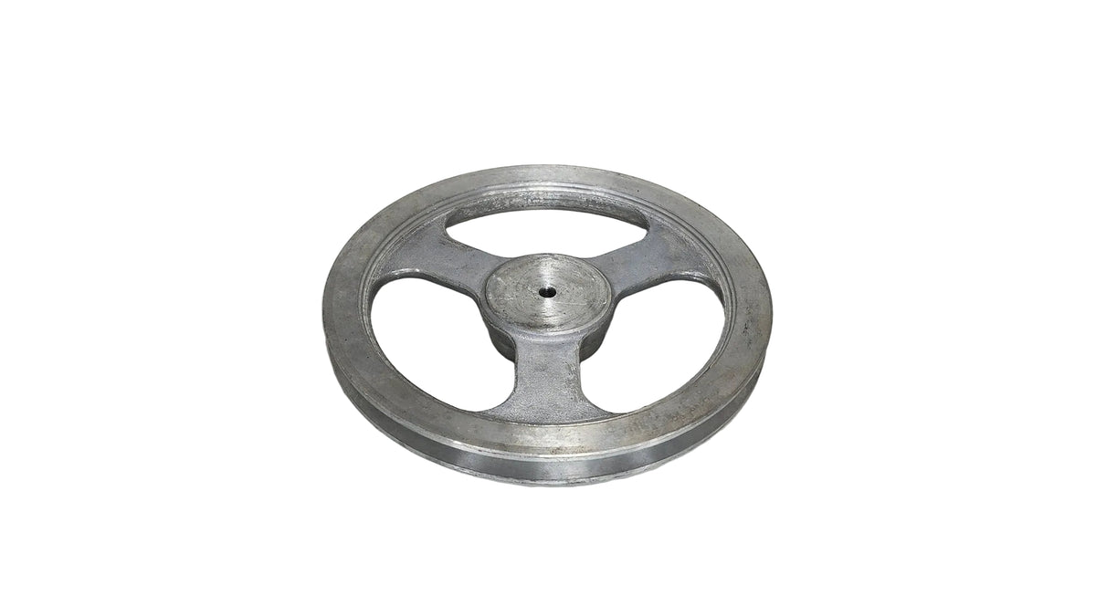 9in x 1A Aluminium V Pulley Spoked Pilot Bore (Low Boss)