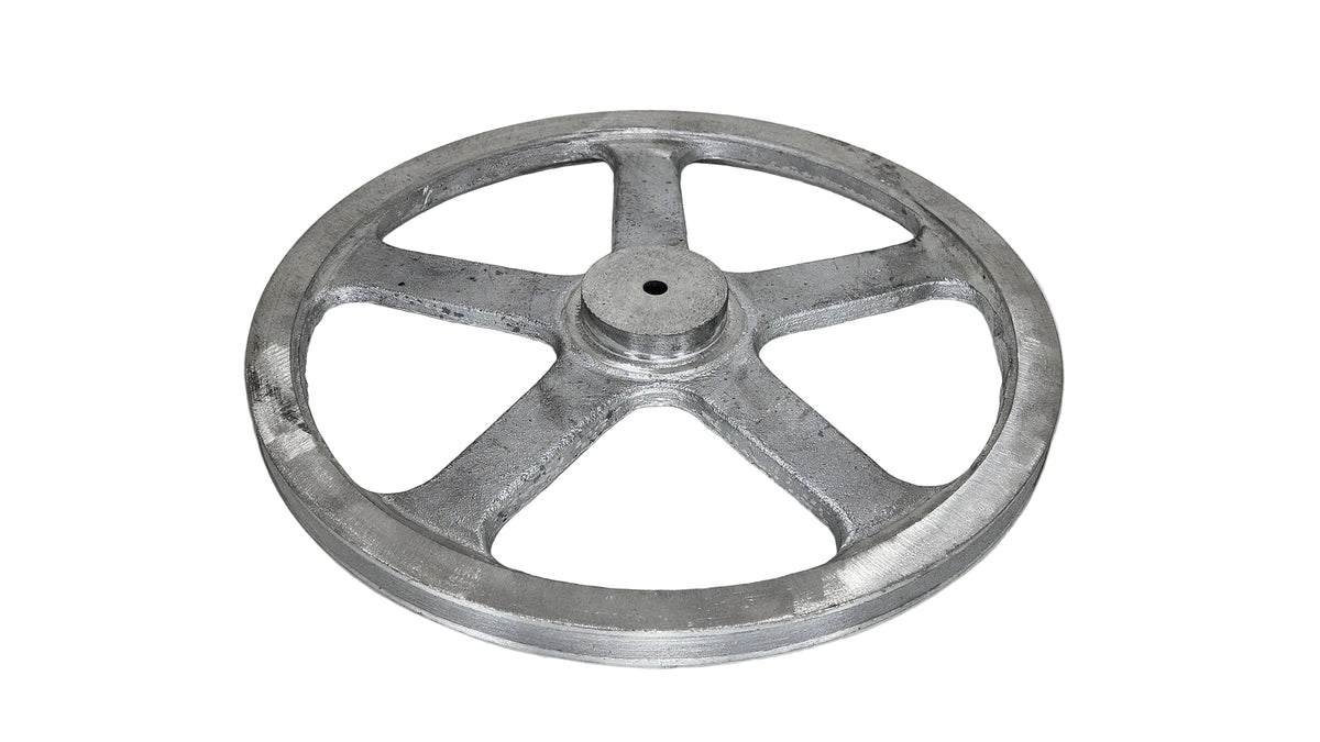 14in x 1A Aluminium V Pulley Spoked Pilot Bore