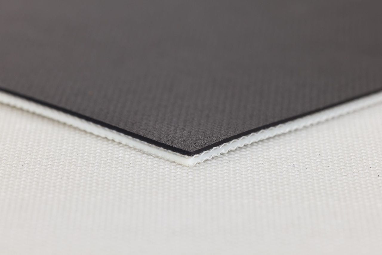 Belting General Purpose PVC 2 Ply 2000mm Matt Top Black / Slider Back Black (Checkout)