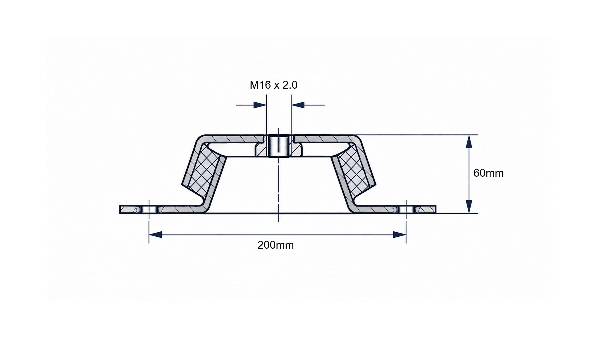 Z 200x60 TC Anti-Vibration Mount
