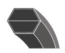 BB136 Double Sided Hex Belt