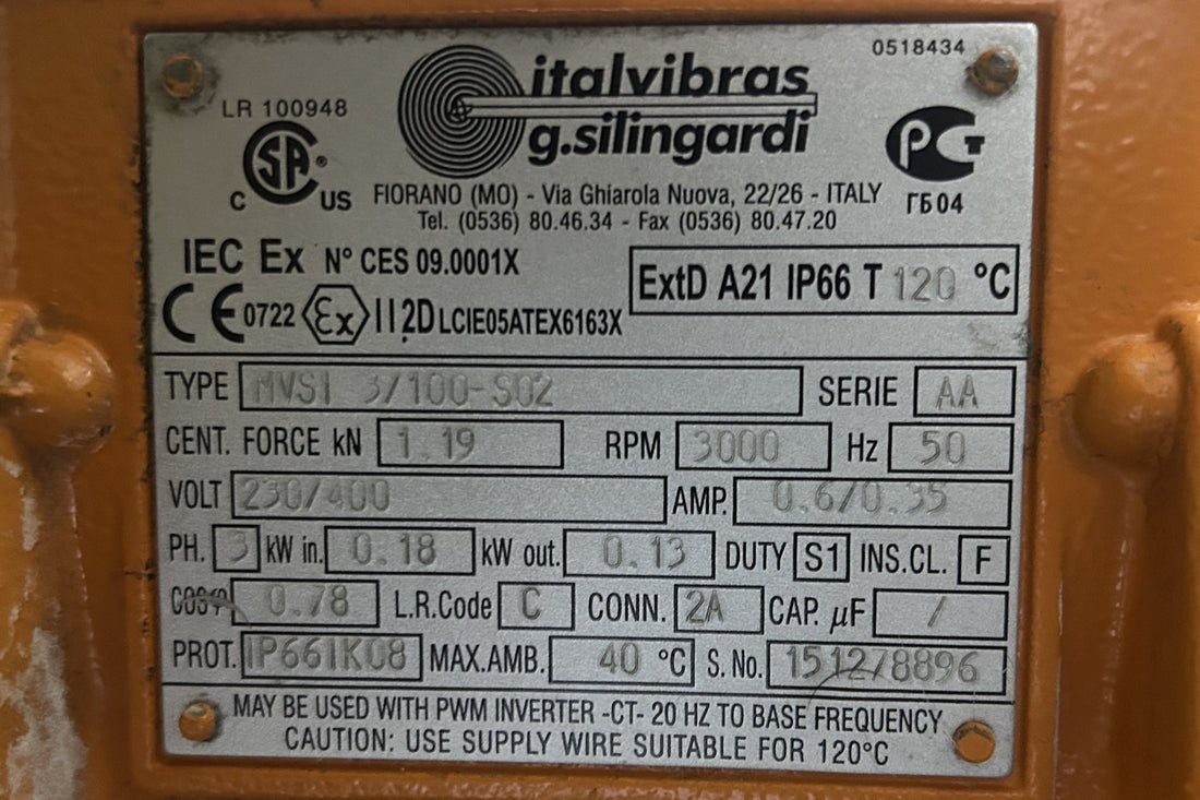 Engine Nameplate Understanding a Shaker Motor Nameplate.