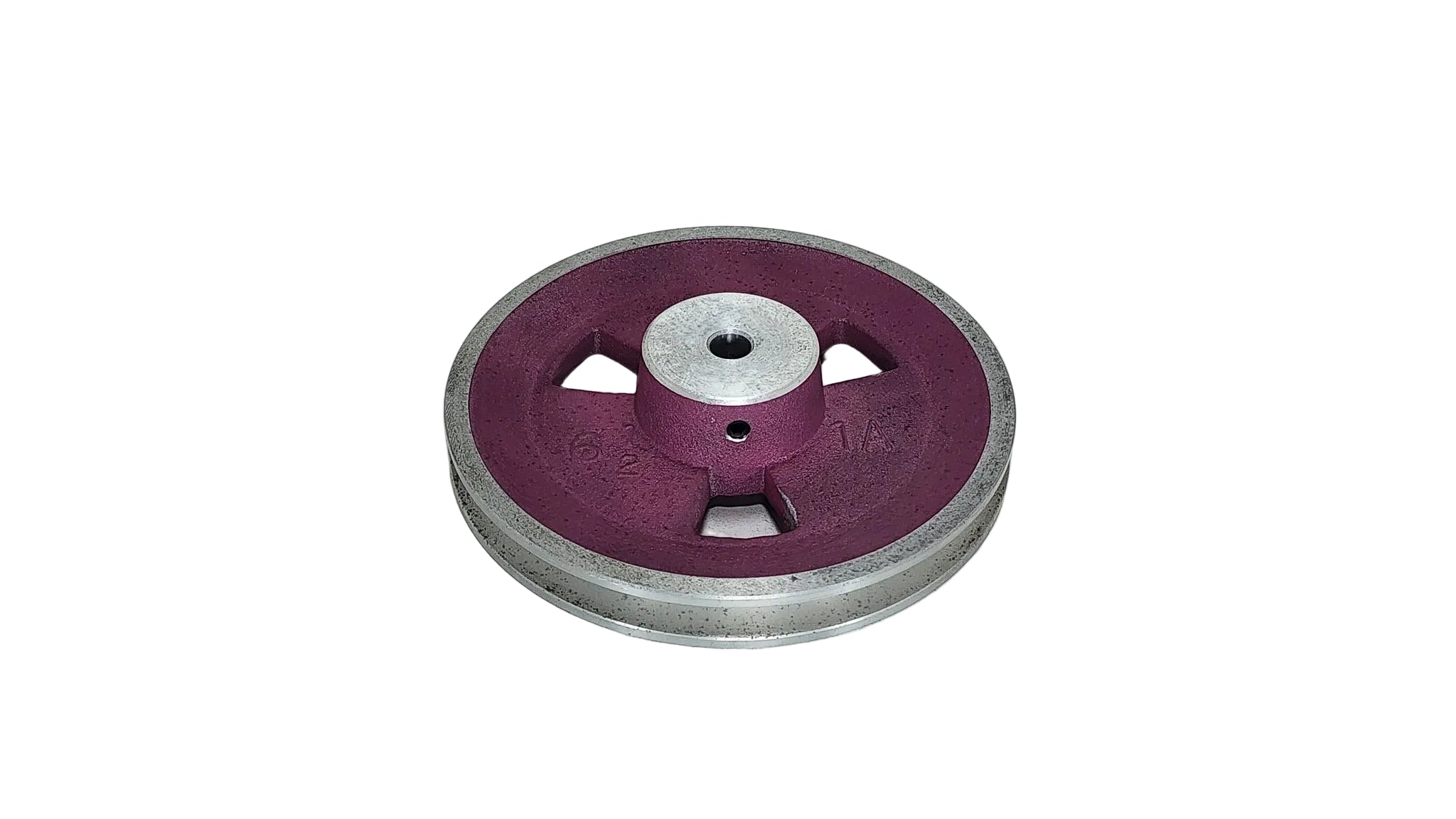 6.1/2in x 1A Aluminium V Pulley Spoked Pilot Bore