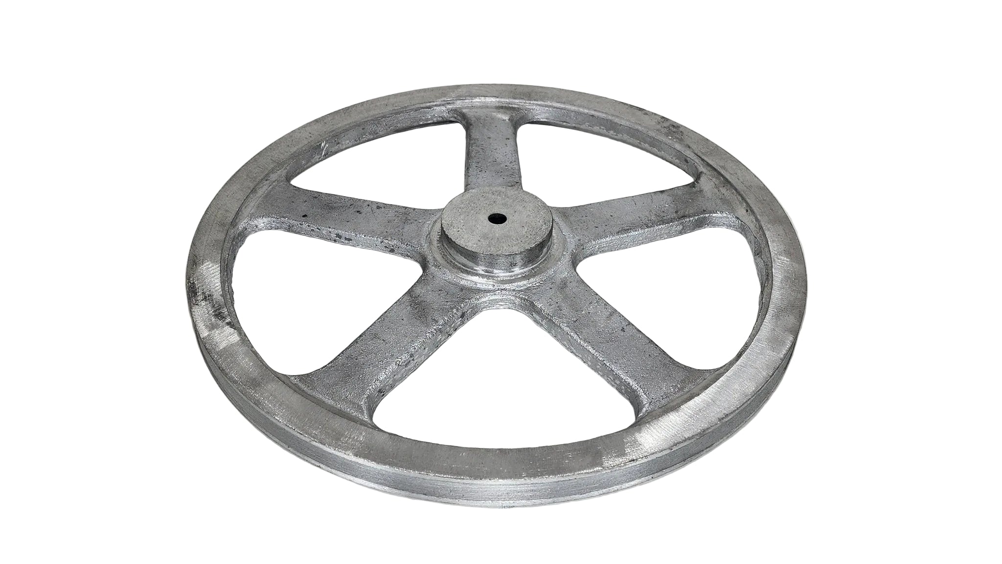14in x 1A Aluminium V Pulley Spoked Pilot Bore