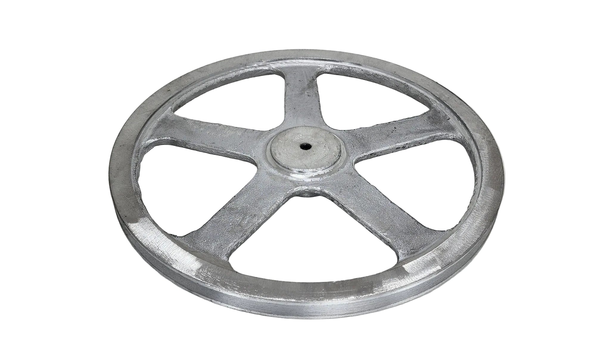 14in x 1A Aluminium V Pulley Spoked Pilot Bore