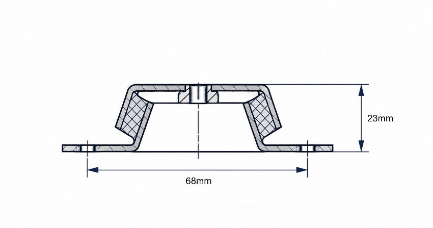 Z 68x23 Anti-Vibration Mount