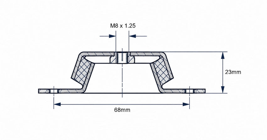 Z 68x23 TC Anti-Vibration Mount