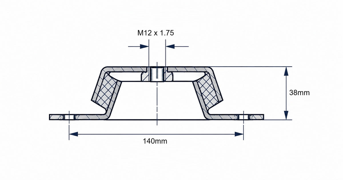Z 140x38 TC Anti-Vibration Mount