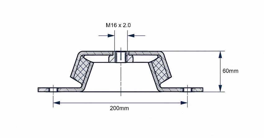 Z 200x60 TC Anti-Vibration Mount