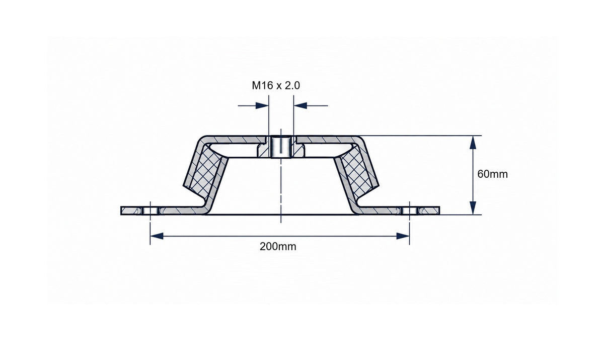 Z 200x60 TC Anti-Vibration Mount