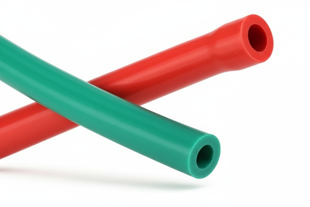 Polyurethane Round Belt Hollow 4.8mm Red