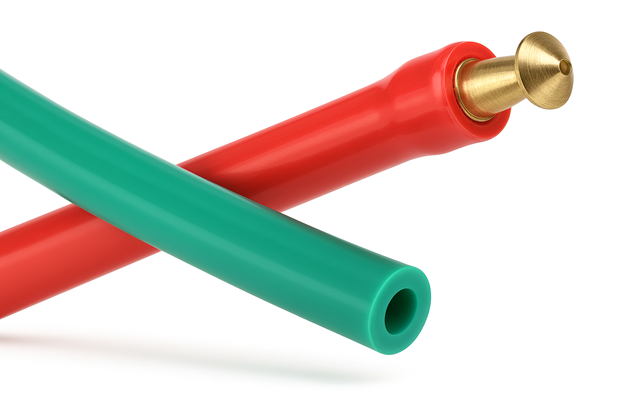 Polyurethane Round Belt Hollow 12.5mm Red