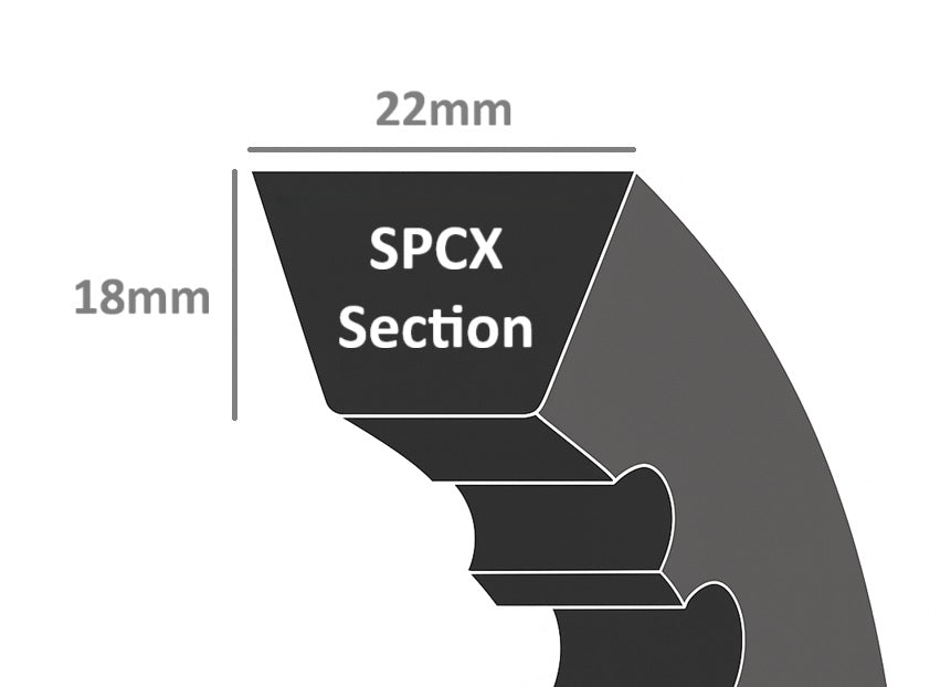 SPCX2650 (XPC2650) Cogged Wedge V Belt